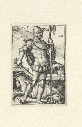 Mars with the constellations Aries and Scorpio
