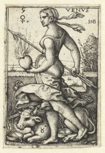 Venus with the constellations Taurus and Libra