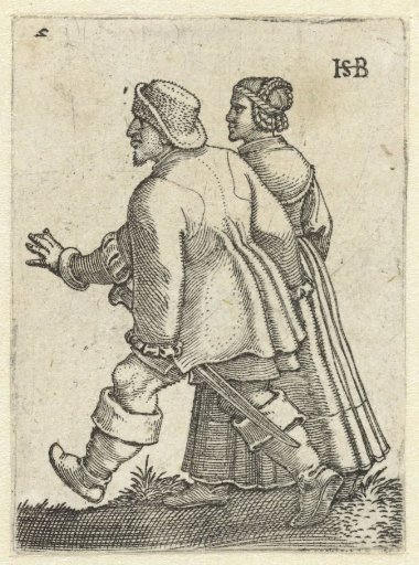 Dancing peasant couple