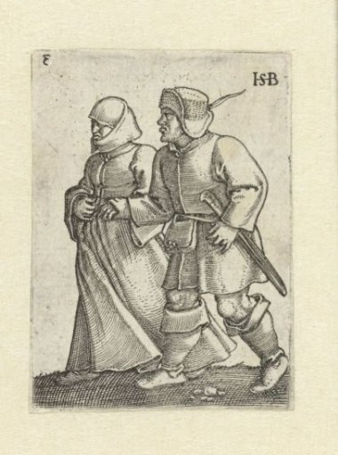 Dancing peasant couple