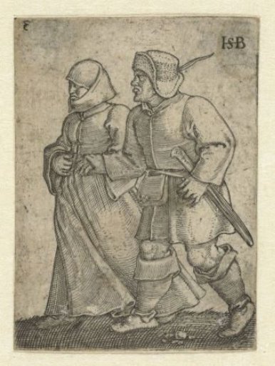 Dancing peasant couple