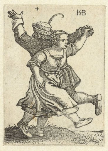 Dancing peasant couple