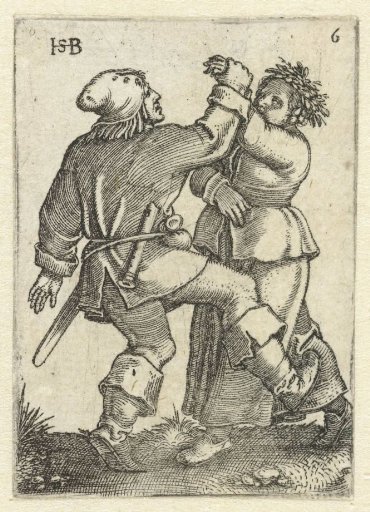 Dancing peasant couple