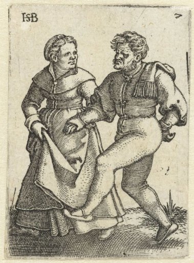 Dancing peasant couple