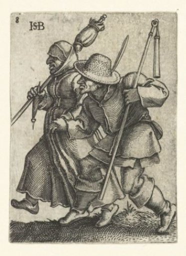 Dancing peasant couple