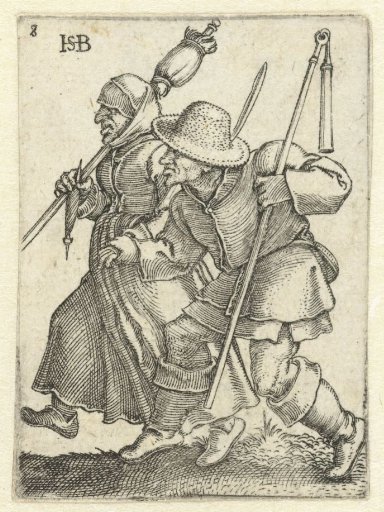 Dancing peasant couple
