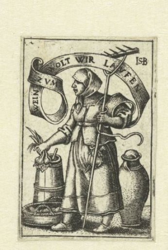 Peasant woman selling her wares at market