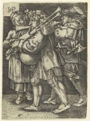 Two musicians and a girl