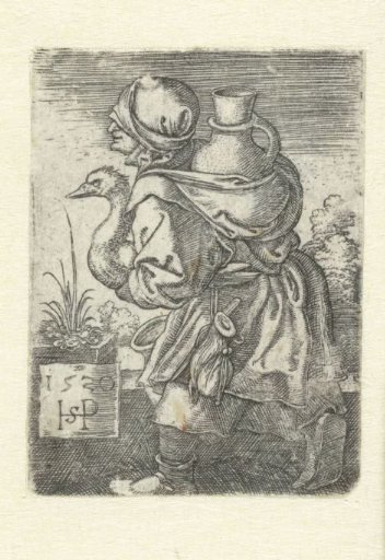 Peasant woman on her way to the market