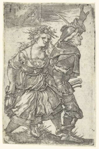 Dancing peasant couple