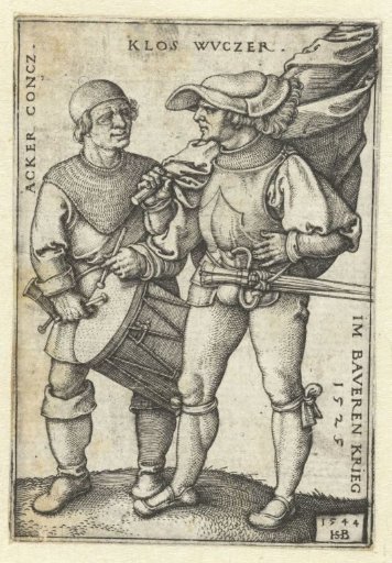 Standard-bearer and drummer