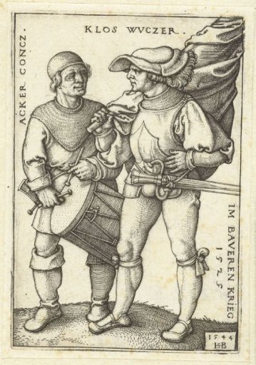 Standard-bearer and drummer