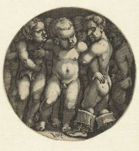 Seven naked boys