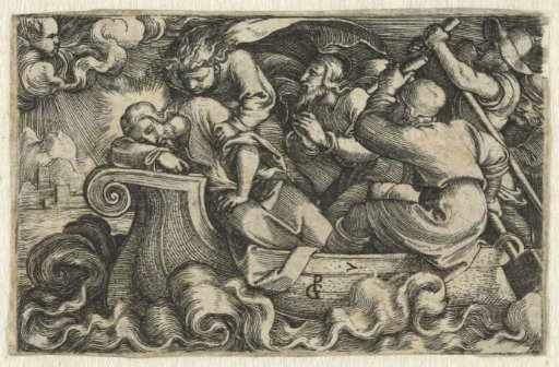 The Disciples Waking the Sleeping Christ During a Storm on the Sea of Galilee
