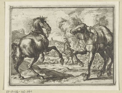 Title page of the pamphlet: The Struggle between the Spanish Ginet and the French Mazet by Aesopus in Europe, 1701