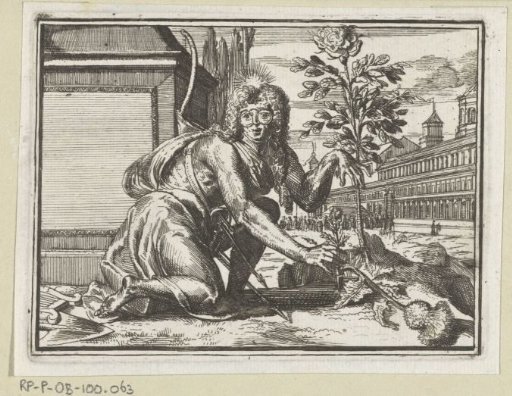 Title page of the pamphlet: Lament of the French Apollo over the Withered Thistle Flower, 1701