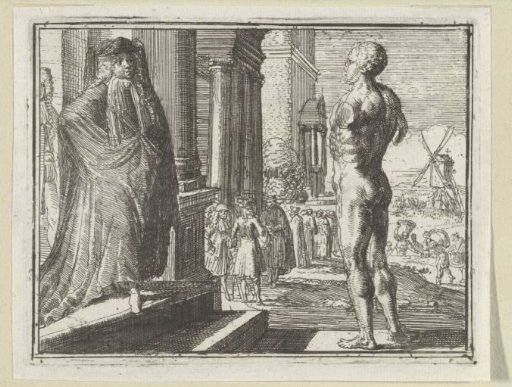 Title page of the pamphlet: Dialogue between Marforio and Jacquet du Moulin, 1701