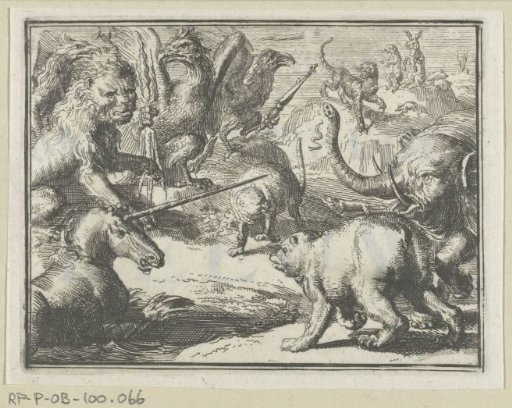 Title page of the pamphlet: Assembly of the Sovereigns in the Court of the Lion, 1701