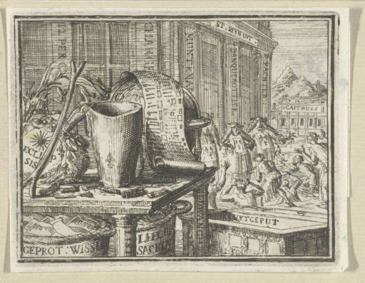 Title page of the pamphlet: Dialogue between the Walking Stick, the Crucible and the Muster Roll, 1701