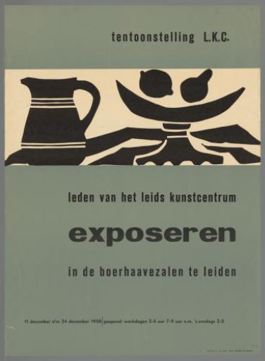 Exhibition of L.K.C. Members of the Leiden Art Centre in the Boerhaave Halls, Leiden