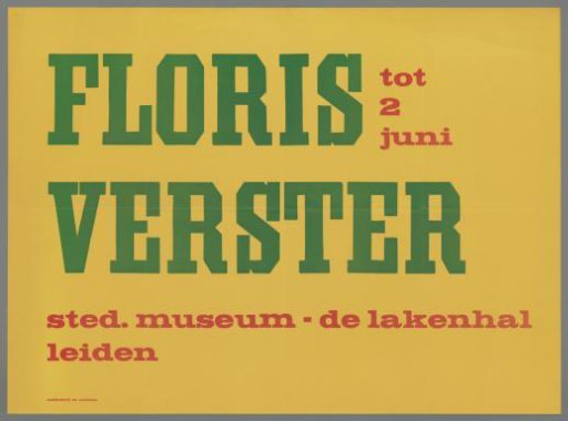 Floris Verster. Until June 2. Stedelijk Museum de Lakenhal, Leiden
