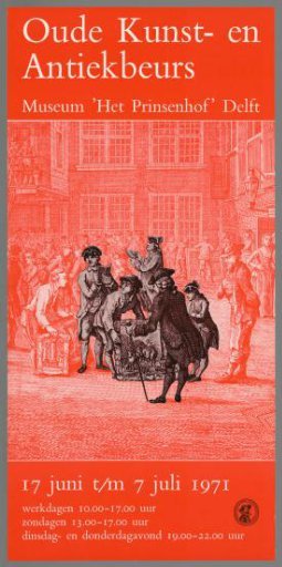 Old arts, antique fair at museum "Het Prinsenhof" Delft. 17 June to 7 July 1971