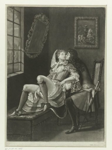 Couple Embracing by a Window