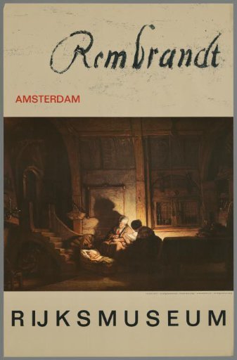 Rembrandt Amsterdam. Rijksmuseum Rembrandt, the Holy Family by night.