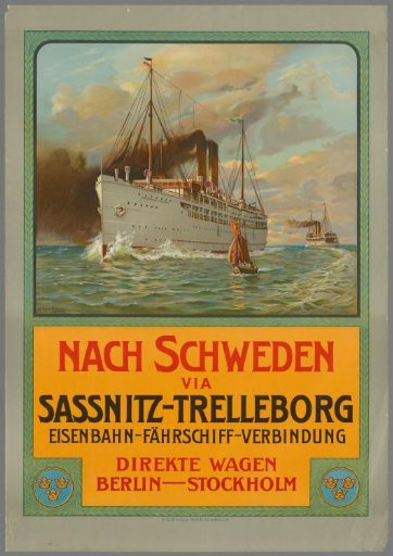 To Sweden via Sassnitz-Trelleborg Railway Ferry Connection. Direct Cars Berlin Stockholm.