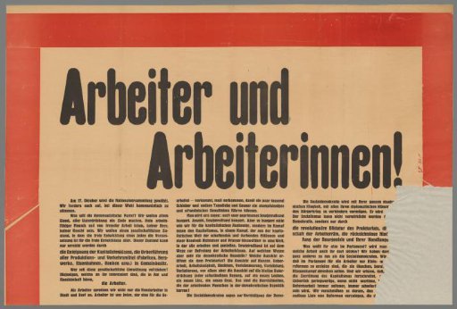 Workers and Working Women (...) The Communist Party of Austria.