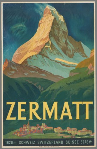 Zermatt 1620 m. Switzerland 5276 ft.