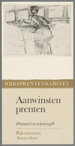 Rijksprentenkabinet, Prints Acquisitions, March 18 to June 11, 1978, Rijksmuseum Amsterdam.