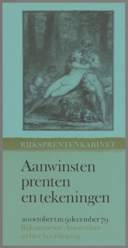 Rijksprentenkabinet Acquisitions of Prints and Drawings, 20 October to 9 December 1979, Rijksmuseum Amsterdam, right main entrance.