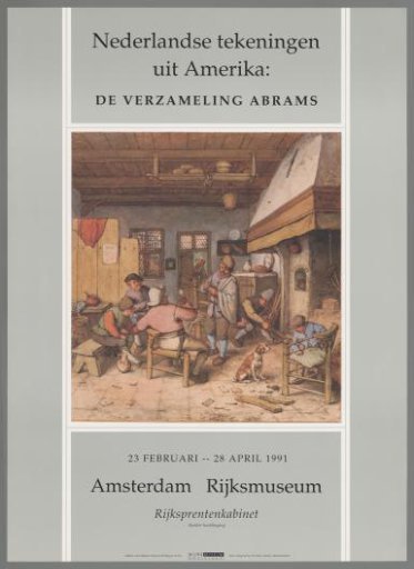 Dutch drawings from America; the Abrams collection. 23 February – 28 April 1991 Amsterdam Rijksmuseum, Rijksprentenkabinet, right main entrance