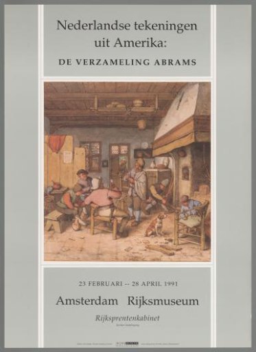 Dutch drawings from America; the Abrams collection. 23 February – 28 April 1991 Amsterdam Rijksmuseum, Rijksprentenkabinet, right main entrance
