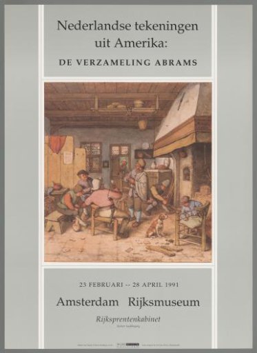 Dutch drawings from America; the Abrams collection. 23 February – 28 April 1991 Amsterdam Rijksmuseum, Rijksprentenkabinet, right main entrance