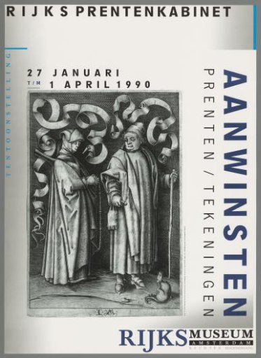 Rijksprentenkabinet 27 January–1 April 1990 exhibition Acquisitions of Prints and Drawings, Rijksmuseum Amsterdam, right main entrance