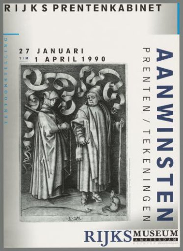 Rijksprentenkabinet 27 January–1 April 1990 exhibition Acquisitions of Prints and Drawings, Rijksmuseum Amsterdam, right main entrance