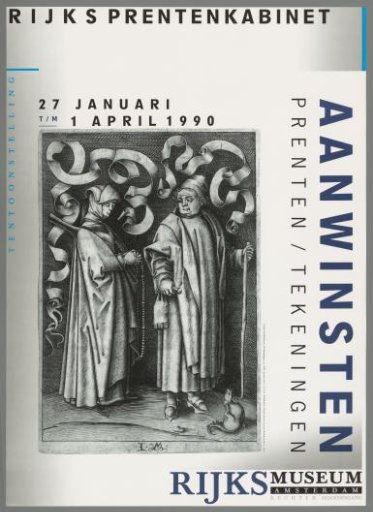 Rijksprentenkabinet 27 January–1 April 1990 exhibition Acquisitions of Prints and Drawings, Rijksmuseum Amsterdam, right main entrance