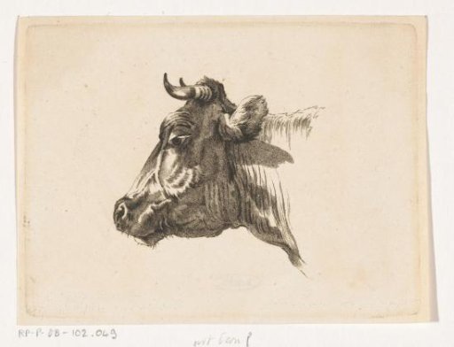 Cow's head facing left