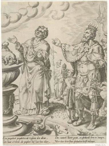 King Jeroboam and the man of God before the altar