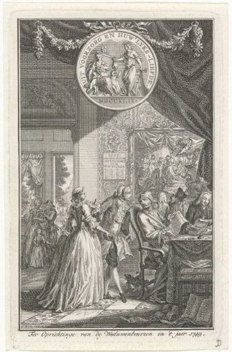 Establishment of the Widows' Bourses, 1749