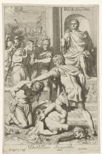 Beheading of two kings by order of a Roman emperor