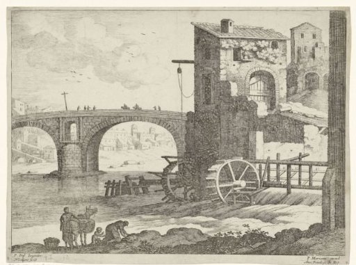 Bridge and watermill