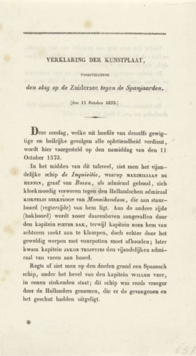 Explanation of the depiction of the battle on the Zuiderzee