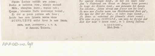 Poems about Henricus Schultz