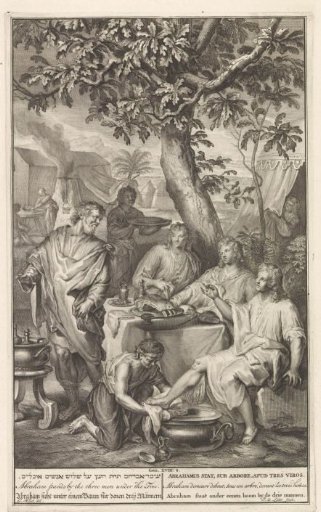 Abraham receives the three angels