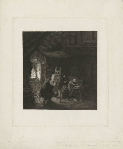 Painter in his studio