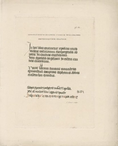 Notes in the so-called handwriting of Willerammus from 1465, from the library of the Abbey of Egmond
