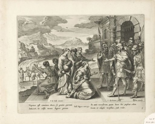 Jephthah gives his daughter permission to go into the mountains